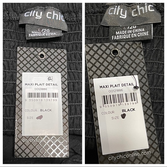 NWT! City Chic Plait Detail Maxi Dress - black - Picture 5 of 6